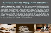 Katerina Andriotis - Comparative Literature