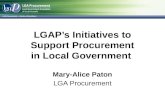 LGAP’s  Initiatives to Support Procurement in Local Government