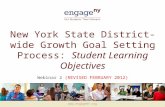 New York State District-wide Growth Goal Setting Process:  Student Learning Objectives