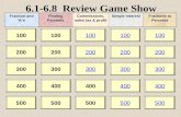 6.1-6.8  Review Game Show