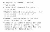 Chapter 15 Market Demand Two goods Individual demand for good 1: x i (p 1 ,p 2 ,m i )