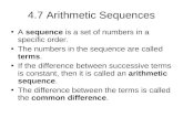 4.7 Arithmetic Sequences