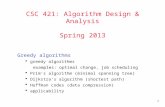 CSC 421: Algorithm Design & Analysis Spring 2013