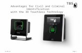 Advantages for Civil and Criminal Identification with the 3D Touchless Technology