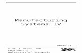 Manufacturing Systems IV