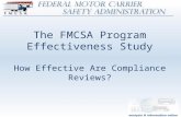 The FMCSA Program Effectiveness Study How Effective Are Compliance Reviews?