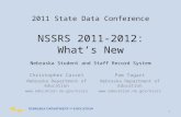 NSSRS 2011-2012: What’s New Nebraska Student and Staff Record System