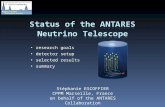 Status of the ANTARES Neutrino Telescope