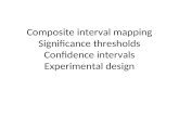 Composite interval mapping Significance thresholds Confidence intervals Experimental design