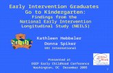 Kathleen Hebbeler Donna Spiker SRI International Presented at  OSEP Early Childhood Conference