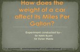 How does the weight of a car affect its  Miles Per Gallon?