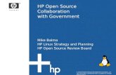 HP Open Source Collaboration  with Government