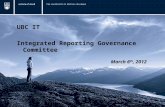 UBC IT  Integrated Reporting Governance Committee