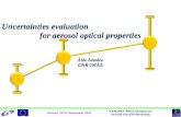 Uncertainties evaluation for aerosol optical properties Aldo  Amodeo CNR-IMAA