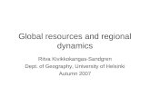 Global resources and regional dynamics