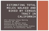 Estimating total miles walked and biked by census tract in  california