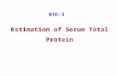 Estimation of Serum Total Protein