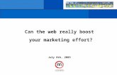Can the web really boost  your marketing effort?
