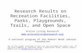Research Results on Recreation Facilities, Parks, Playgrounds, Trails, and Open Space