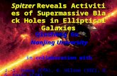 Spitzer  Reveals Activities of Supermassive Black Holes in Elliptical Galaxies