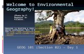 Welcome to Environmental Geography!