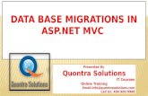 Database Migrations in MVC Presented by Quontrasolutions