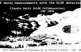 Claudio Gatti (KLOE Collaboration)                    LNF INFN