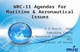 WRC-11 Agendas for Maritime & Aeronautical Issues