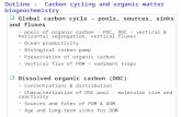 Outline :  Carbon cycling and organic matter biogeochemistry