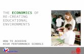 THE  ECONOMICS  OF  RE-CREATING EDUCATIONAL ENVIRONMENTS HOW TO ACHIEVE  HIGH PERFORMANCE SCHOOLS