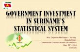 Government Investment  in Suriname’s  Statistical  S ystem
