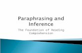 Paraphrasing and Inference