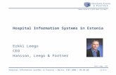 Hospital Information Systems in Estonia