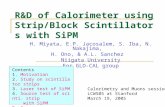 R&D of Calorimeter using Strip/Block Scintillators with SiPM
