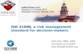 ISO 31000 , a risk management standard for decision-makers