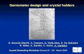 Goniometer design and crystal holders