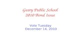 Geary Public School 2010 Bond Issue
