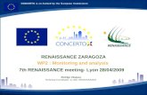 RENAISSANCE ZARAGOZA WP2 : Monitoring and analysis