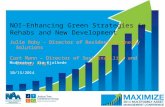 NOI-Enhancing Green Strategies in  Rehabs and New Development