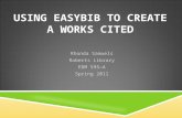 Using EasyBib to create a works Cited
