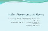 Italy:  Florence and Rome