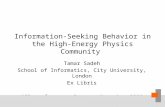 Information-Seeking Behavior in the High-Energy Physics Community