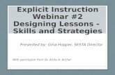 Explicit Instruction Webinar #2 Designing Lessons -  Skills and Strategies