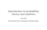 Introduction to probability theory and statistics