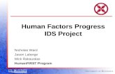 Human Factors Progress IDS Project