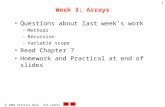 Week 3: Arrays