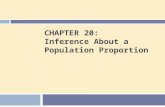 CHAPTER 20: Inference About a Population Proportion