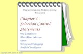 Chapter 4 Selection Control Statements