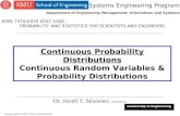 Continuous Probability Distributions Continuous Random Variables & Probability Distributions
