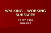 WALKING – WORKING SURFACES